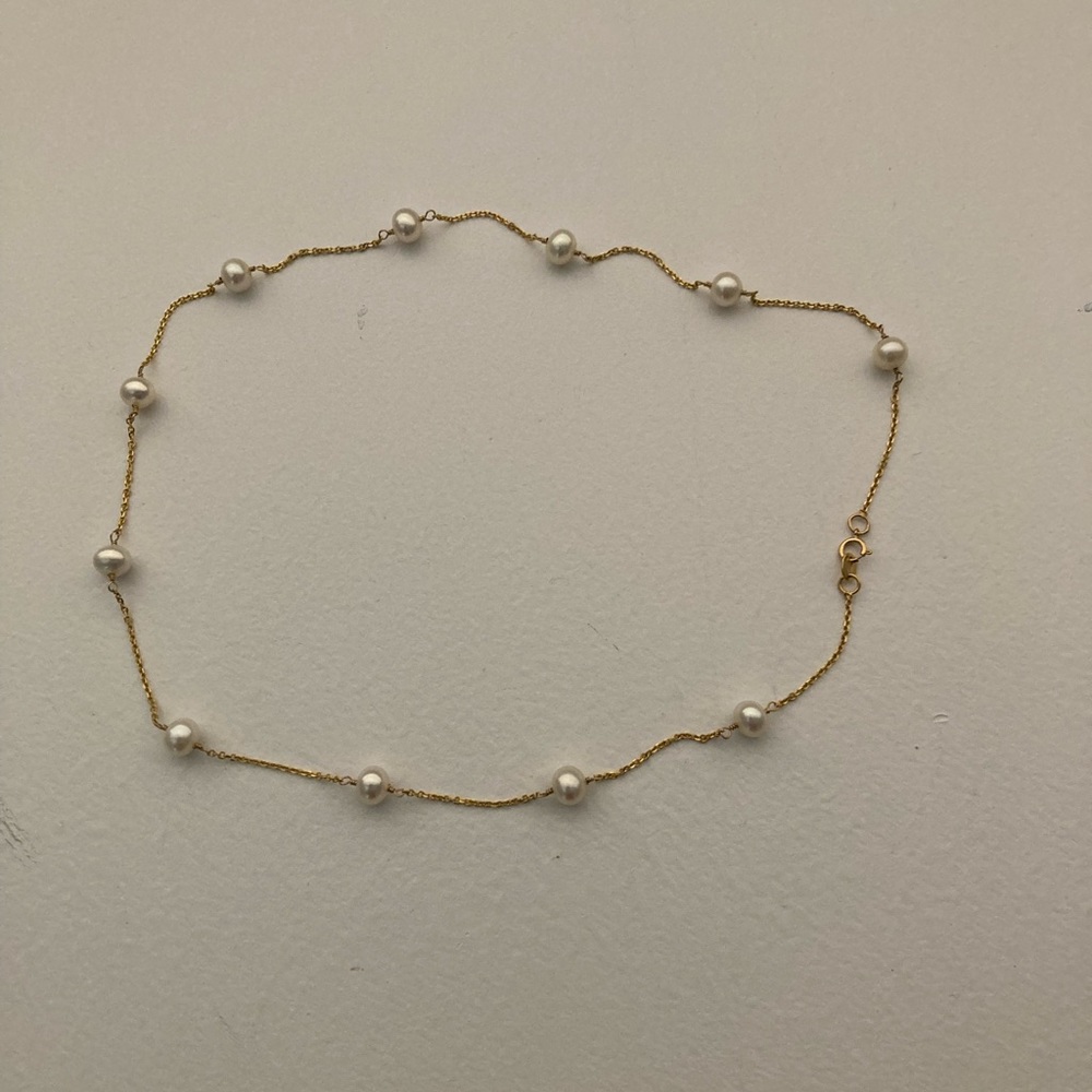 14K GOLD AND PEARL NECKLACE